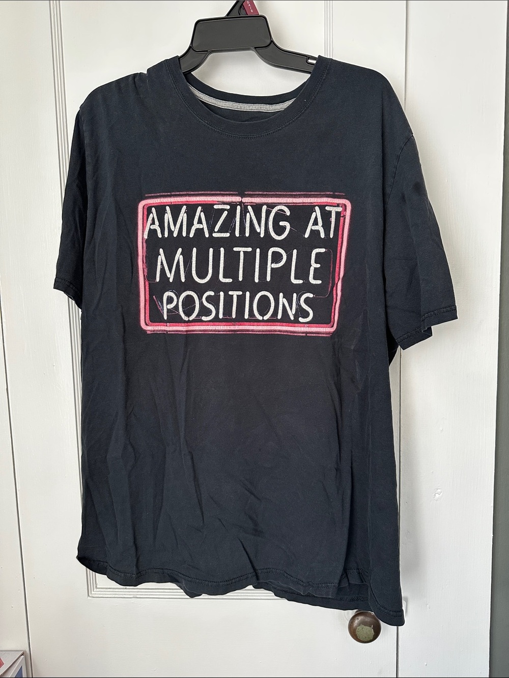 Nike Black Short Sleeve Tee with Pink Graphic